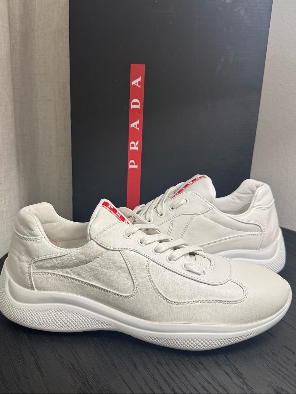 Prada America's Cup Sneakers Nappa Leather White 8